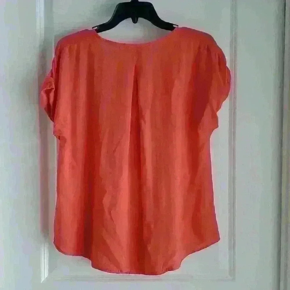 Women's Coral blouse by Amaryllis. Sz Lg. - Picture 3 of 3